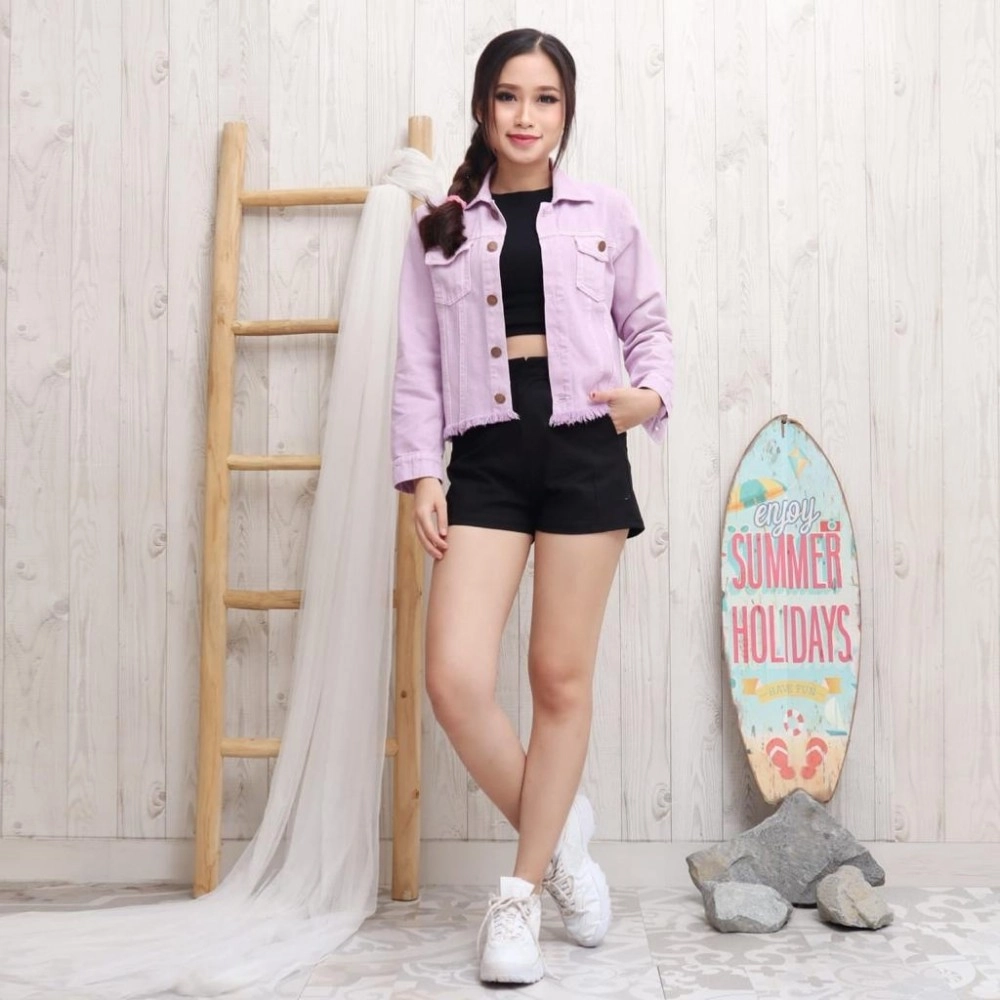 Baju Wanita Jkt Jeans Lilac Or