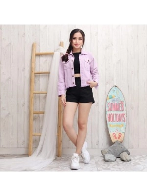 Baju Wanita Jkt Jeans Lilac Or