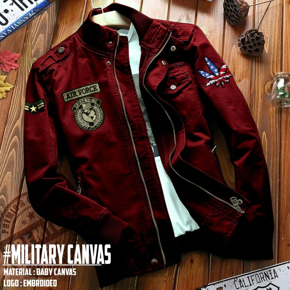 Baju Pria Jkt Military Jc Maroon