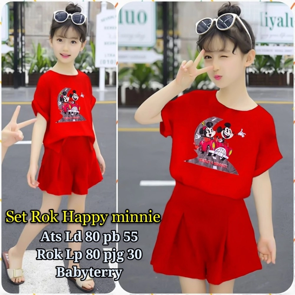 Baju Anak Kd St Rok Minnie 046 Ga Red