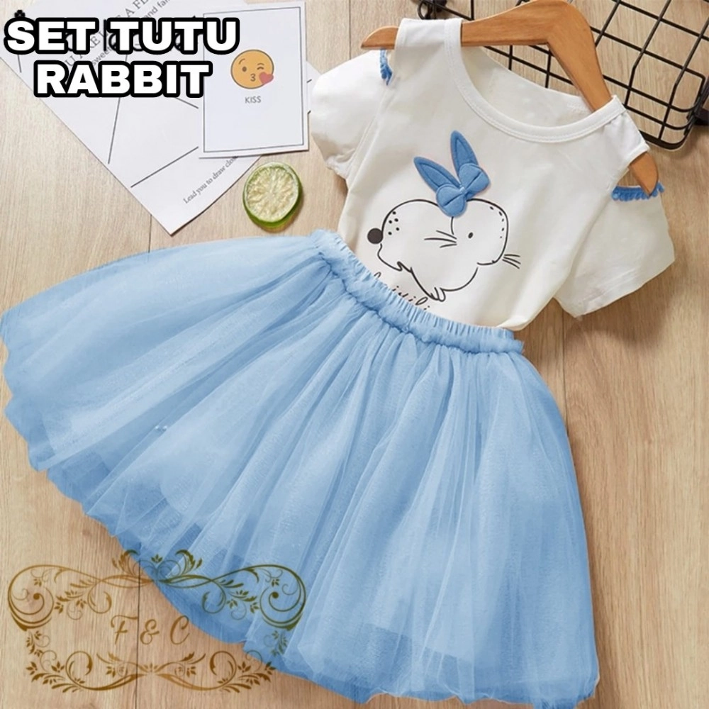 Baju Anak Kd St Tutu Rabbit Ff Biru