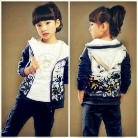 Baju Anak Kd St Ziper Hoodie Or Navy