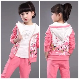 Baju Anak Kd St Ziper Hoodie Or Pink