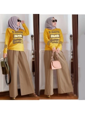 Baju Wanita Jumbo St Alona Fh Mustard
