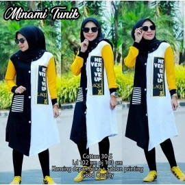 Baju Korea Tunik Minami Black Us