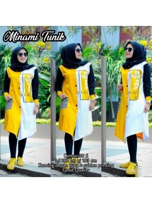 Baju Korea Tunik Minami Mustard Us