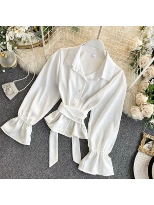 Baju Korea Blouse Velyn Oz Putih