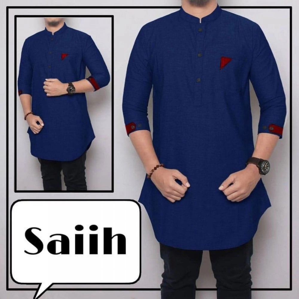 Baju Pria Koko Man Saih Rd Navy