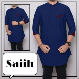 Baju Pria Koko Man Saih Rd Navy