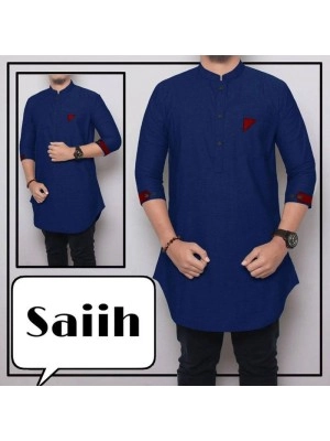 Baju Pria Koko Man Saih Rd Navy