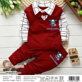 Baju Anak Kd St Amerikano Maroon Glch