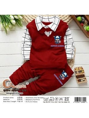 Baju Anak Kd St Amerikano Maroon Glch