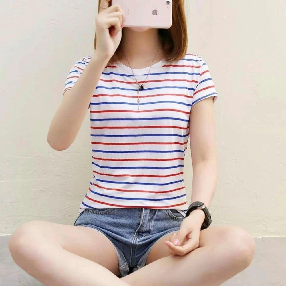 Baju Korea Top Blouse Sm Rainbow