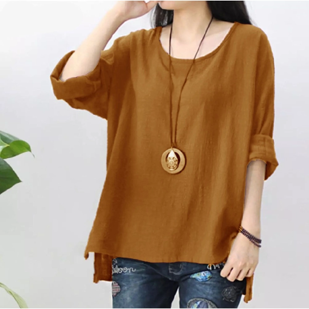Baju Korea Blouse Irene Sm Coklat