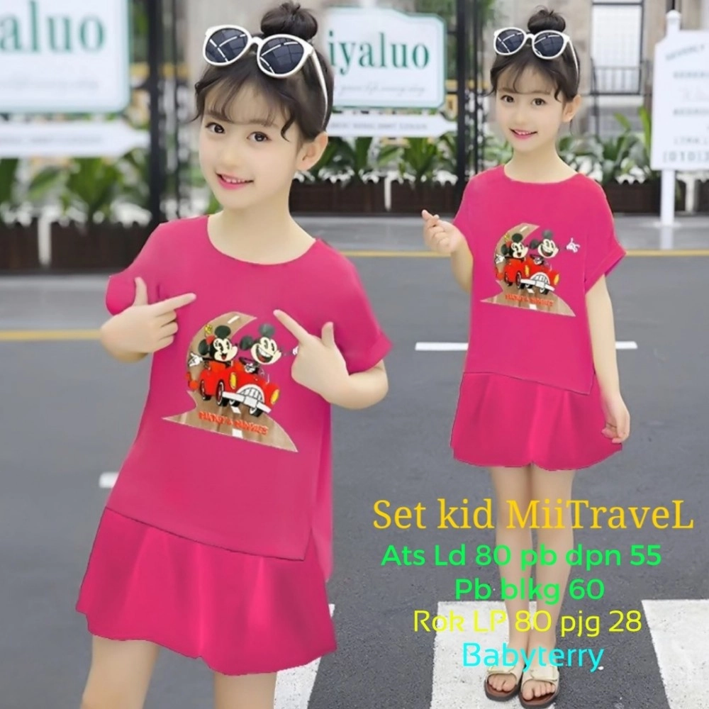 Baju Anak Kd St Mii Travel 046 Ga Pink