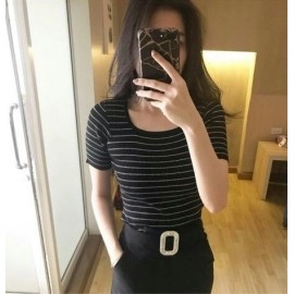 Baju Korea Top Cevas Ra Hitam