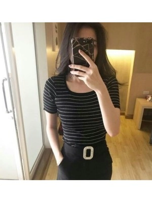 Baju Korea Top Cevas Ra Hitam