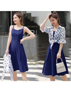 Baju Korea St Lalia Rompi Ff Navy