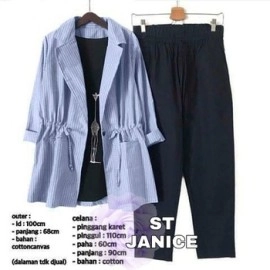 Baju Wanita St Janice Stripe Rd Biru