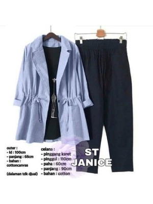 Baju Wanita St Janice Stripe Rd Biru