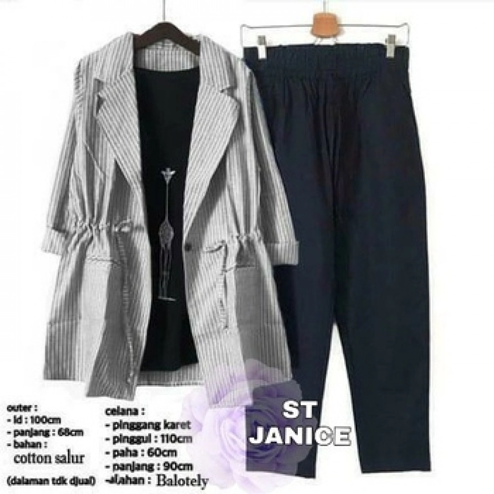 Baju Wanita St Janice Stripe Rd Hitam Baju Wanita St Janice Stripe Rd Hitam