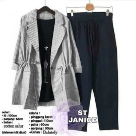 Baju Wanita St Janice Stripe Rd Hitam Baju Wanita St Janice Stripe Rd Hitam
