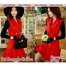Baju Wanita Drs Red Rample Vl