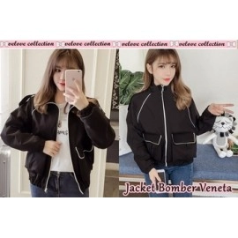 Baju Wanita Jkt Bomber Veneta Vl Hitam Baju Wanita Jkt Bomber Veneta Vl Hitam