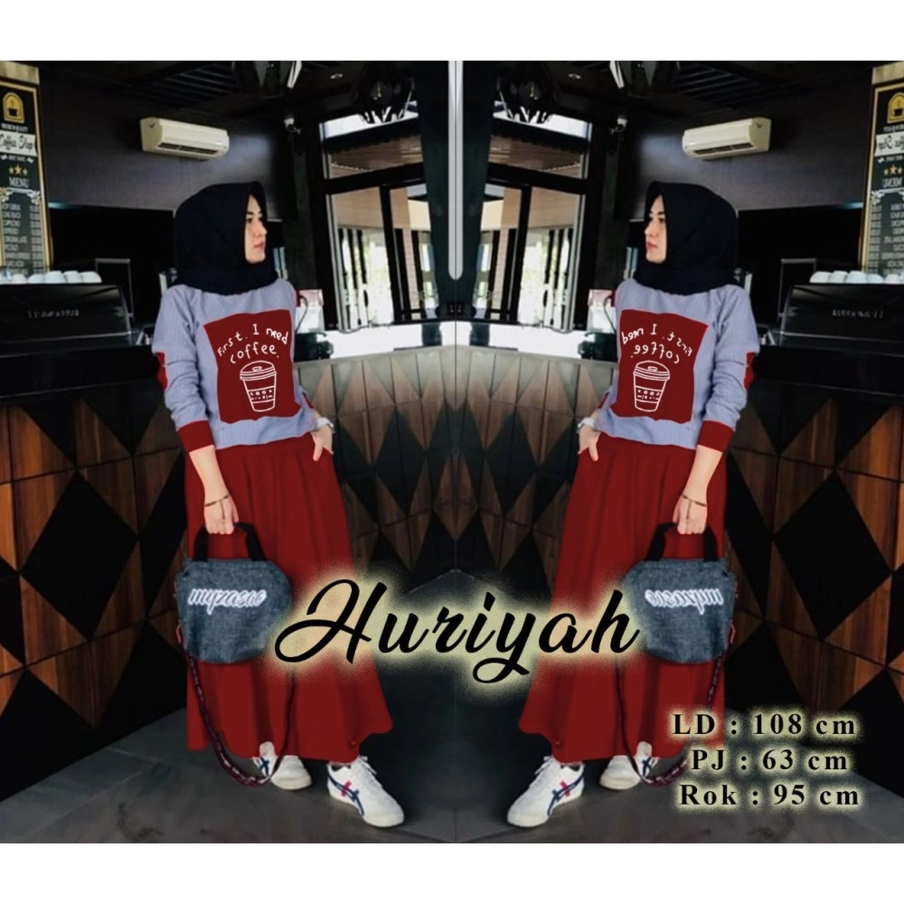 Baju Korea St Huriyah Us Maroon