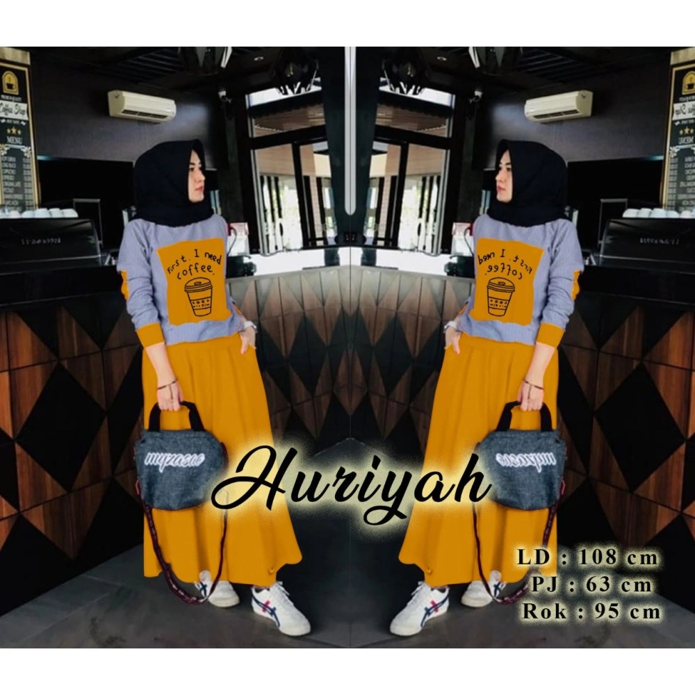 Baju Korea St Huriyah Us Mustard