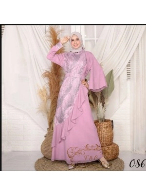 Baju Korea Hj Maxi Madalena Ff Dusty