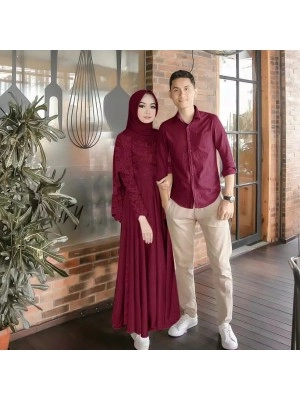 Baju Couple Cp Viola Ra Maroon