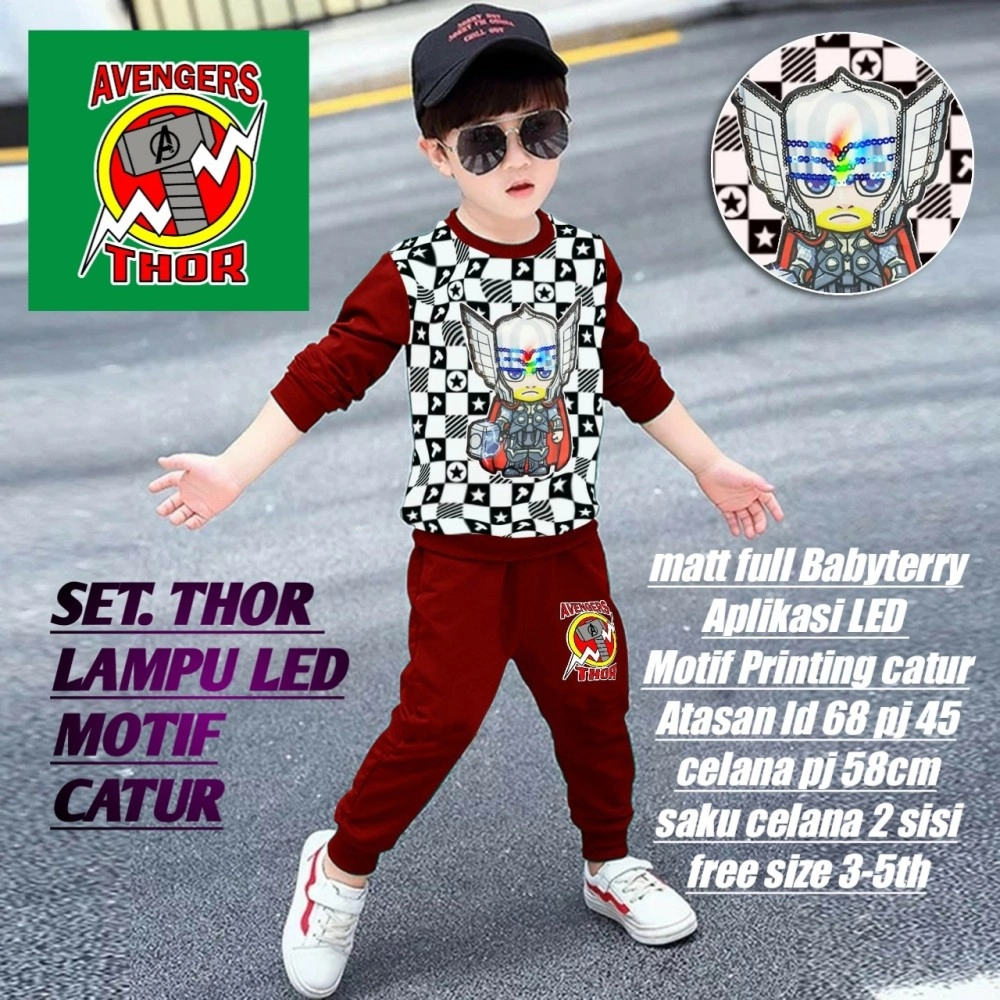 Baju Anak Kd St Thorkotak Ga Maroon