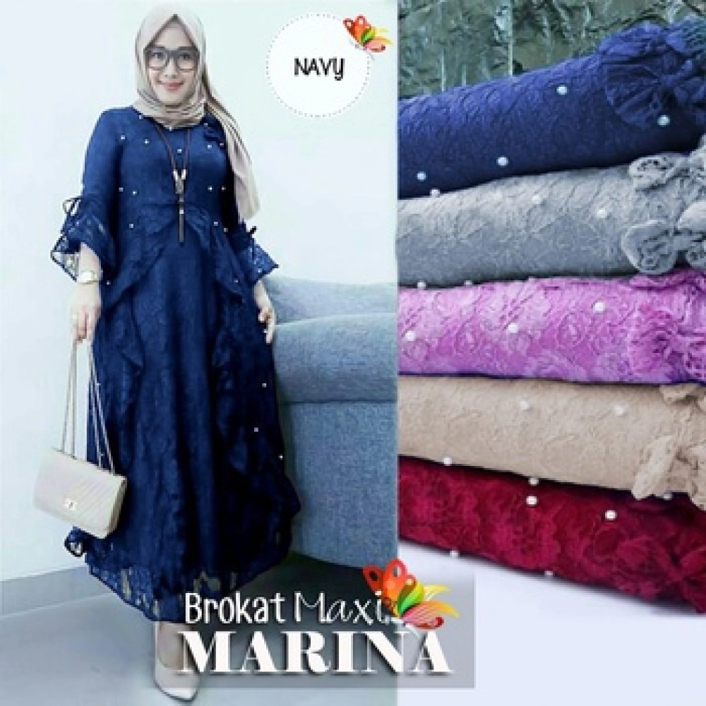 Baju Wanita Hj Maxi Marina Jc Navy
