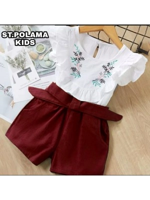 Baju Anak Kd St Polama Ff Maroon