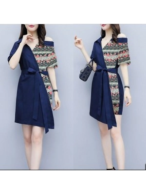 Baju Wanita Drs Solfa Batika Hn Navy