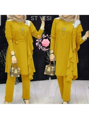 Baju Wanita Jumbo St Yesi Mb Kuning