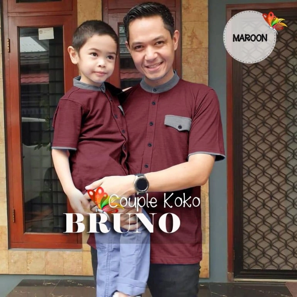 Baju Couple Cppk Bruno Jc Maroon