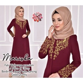 Baju Korea Hj Maxi Mariska Us Maroon
