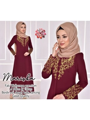 Baju Korea Hj Maxi Mariska Us Maroon