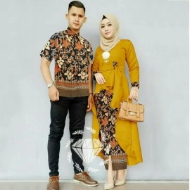 Baju Couple Cp Harumro Batik Mustard Baju Couple Cp Harumro Batik Mustard