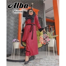 Baju Korea St Alba Us Maroon