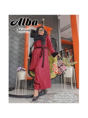Baju Korea St Alba Us Maroon