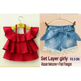 Baju Anak Kd St Layer Ch Red