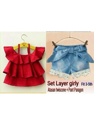 Baju Anak Kd St Layer Ch Red