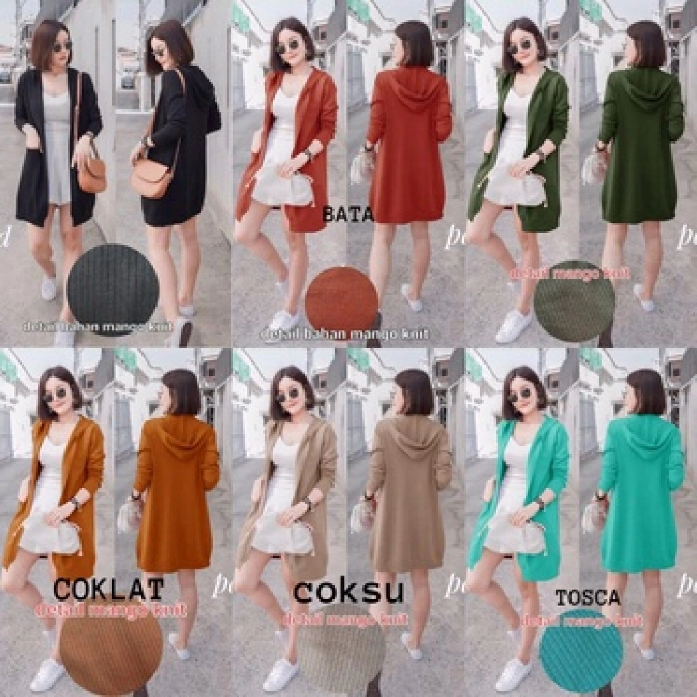 Baju Wanita Cardi Hoodie Knit Premium Ra Baju Wanita Cardi Hoodie Knit Premium Ra