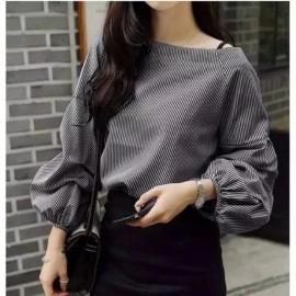 Baju Korea Blouse Lolita Hs Hitam