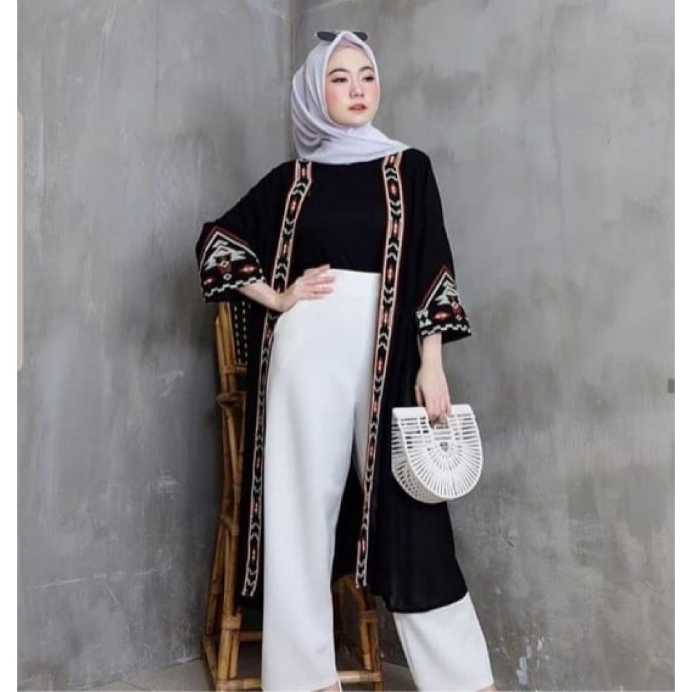 Baju Korea Cardi Ethnic Dorothy Ra Black Baju Korea Cardi Ethnic Dorothy Ra Black