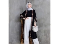 Baju Korea Cardi Ethnic Dorothy Ra Black
