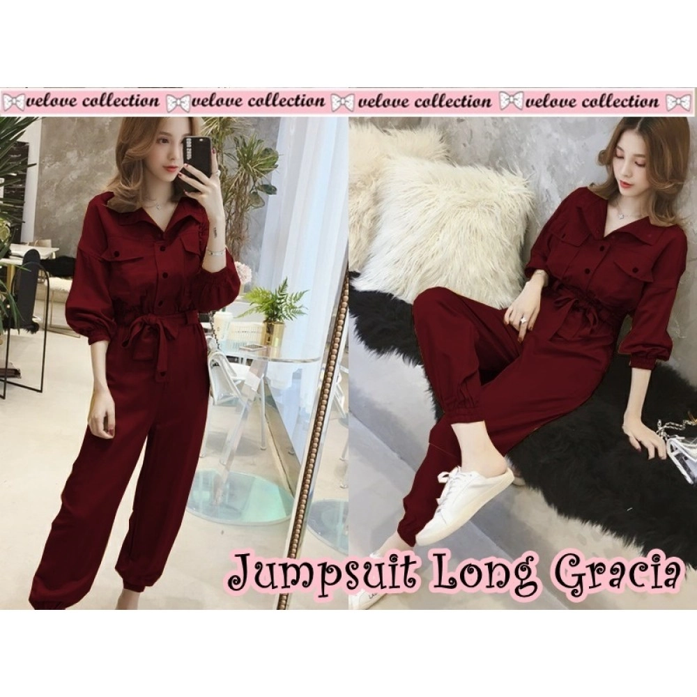 Baju Korea Js Long Gracia Vl Maroon Baju Korea Js Long Gracia Vl Maroon